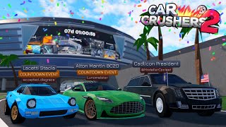 🔴3 NEW Limited Cars that you can get for FREE In Car Crushers 2 LIVE🔴 [upl. by Ludba]