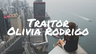 Olivia Rodrigo  Traitor  Clean Lyric Video [upl. by Attenov]