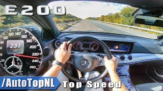 2019 Mercedes Benz E Class E200 AUTOBAHN POV TOP SPEED by AutoTopNL [upl. by Ayinat]