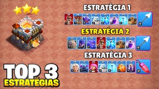 AS 3 MELHORES ESTRATÉGIAS DE ATAQUE GUERRA CV11 PARA 2024 COM HABILIDADES DE HERÓIS CLASH OF CLANS [upl. by Atinnod]