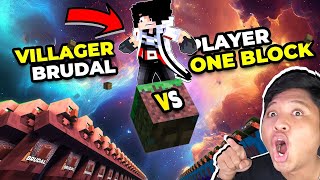 REACT MINECRAFT ONE BLOCK 100000 BRUDAL HERO VILLAGER DI ATAS 1 BLOCK SAMPAI TAMAT  ENDERDRAGON KO [upl. by Tengdin]