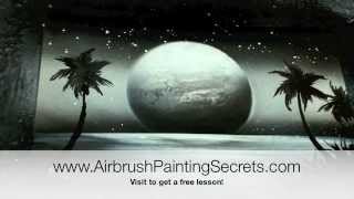 how to airbrush for beginners and spray paint artists black and white [upl. by Ayrb]