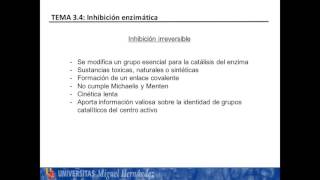 Lec345 Imhibición irreversible umh1025 201516 [upl. by Accebber52]