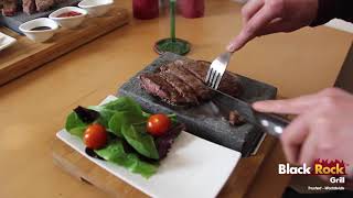 Lava Stone Steak Set By Black Rock Grill stone grill steak hibachi style table top grill [upl. by Dubois]