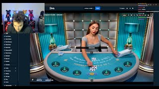 Adin Ross Big 100k Bet On Live Blackjack Make Him Lose Control Online Gambling [upl. by Ycrep]