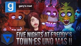 Five Nights At FreddyS Gmod Town Es Un Animatronico Mas  Horror Map [upl. by Pilif]