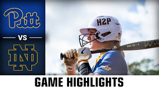 Pitt vs Notre Dame Softball Highlights 2023 Game 1 [upl. by Notgnirrab]