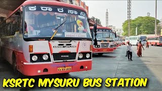 KSRTC MYSURU BUS STAND KARNATAKA  VOLVO FLYBUS  FULL DAY COVERAGE [upl. by Woodring]