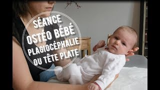 Séance ostéo bébé  plagiocéphalie ou tête plate [upl. by Dehnel575]