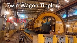 Wagon Tippler in Operation  Material Unloading in Steel Plant [upl. by Wadlinger610]