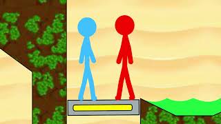 Watergirl and Fireboy  Stickman Animation  Part 12 Grass Temple Parkour [upl. by Annis651]