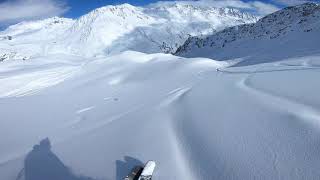 Freeride skiing in Crevacol Aosta Valley Italy [upl. by Ecnarual]