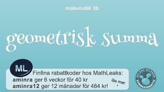 3b 411 geometrisk summa [upl. by Mayrim]