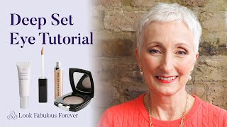 Deep set eye makeup tutorial for older women  Look Fabulous Forever [upl. by Neret]