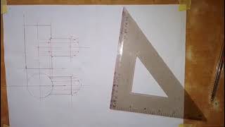 Curve of Interpenetration of Two Unequal Cylinders and Surface Development [upl. by Anemolif]