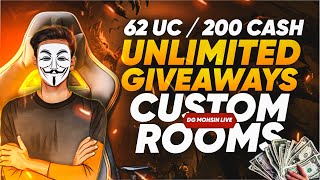 Live Pubg Mobile Unlimited Custom Rooms 360 UC Giveaways  Pubg Mobile  DG MOHSIN [upl. by Earissed222]