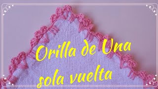 Orilla de una sola vuelta 33 para Servilleta de bebé [upl. by Glendon]