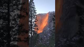 Yosemite Firefall  Horsetail Fall on February 21 2019 [upl. by Aihsenod]