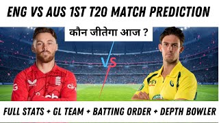 England vs Australia 1st T20 Match Prediction  England vs Australia Today Match Prediction  t20 [upl. by Ailet]