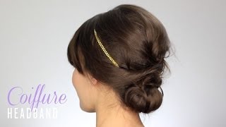 Tuto Coiffure Headband Chignon décoiffé [upl. by Davena329]