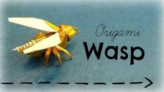 Wasp Origami Tutorial Avispa Anibal Voyer [upl. by Aneeroc787]