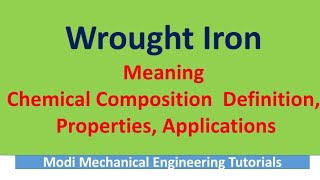 wrought iron  properties of wrought iron  chemical composition of wrought iron [upl. by Laks]