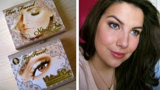 Too Faced Natural Face amp Eye Palette Tutorials [upl. by Braynard]