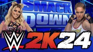 Alexa Bliss vs Ronda Rousey WWE 2K24 [upl. by Ednargel]