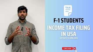 Tax Filing in USA 2024 F1students taxfiling usa internationalstudents [upl. by Adnirb]