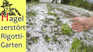 Hagel und Unwetter Totalschaden im Rigotti Garten  alles kaputt 😫😢😰 [upl. by Nilhtac114]