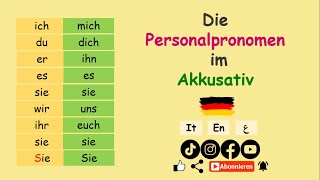 Die Personalpronomen im Akkusativ  Deutsch lernen A1A2 [upl. by Adriell]