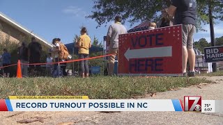 NC voter registrations pick up as expert says state could see record turnout [upl. by Eiznik]