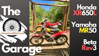 Honda XR650L Beta Rev3 and Yamaha MR50  Our Current Garage Shorts [upl. by Acinelav]