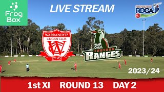 RDCA  Wilkins Cup  Round 13  Warrandyte v Croydon Ranges  Day 2 [upl. by Edurtreg500]