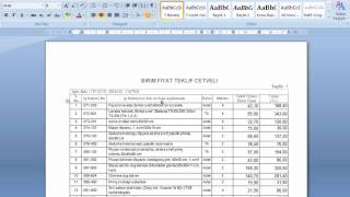 Birim Fiyat Teklif Cetveli Kısa Anlatım  Oska Yazılım [upl. by Aiello918]