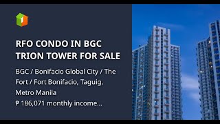 RFO CONDO IN BGC TRION TOWER FOR SALE [upl. by Aisilef580]