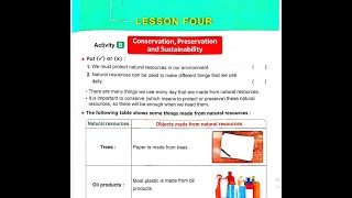 Grade5 lesson4 Concept 32 quotConservation  Preservation and Sustainability quot الدرس الرابع سنة خامسة [upl. by Aihsatan]