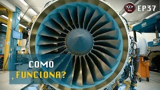 Como Funciona uma “Turbina” de Avião Motor a Reação Chamado de Turbofan [upl. by Aniela499]