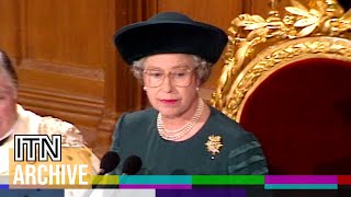 1992 Queen Elizabeth IIs Famous quotAnnus Horribilisquot Speech [upl. by Iturhs]