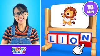 Teaching Easy 4Letter Words Spelling Lessons and Learning Phonics Sounds for Kids [upl. by Atarman]