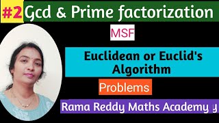 JNTUH  MSF 21 BTech Maths  GCD  Euclids Algorithm amp Problems   Rama Reddy Maths Academy [upl. by Nylram436]