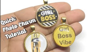 How To Diy Charms Photo Charms Bezel Pendants Quick Tutorial Charms Photo Pendants [upl. by Magnus271]