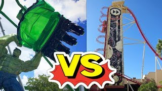 Hulk Roller Coaster VS Rip Ride Rockit  Which One Is More Thrilling [upl. by Assira]