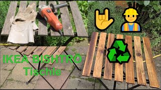 ♻ IKEA BISCHTRÖ Tischle wie neu DIY Tutorial mit Flex und Öl [upl. by Ahsina]