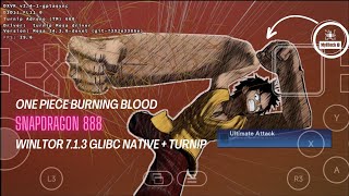 Winlator Emulator  One Piece Burning Blood  SD 888Settings [upl. by Woodman]