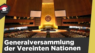 Die Generalversammlung der Vereinten Nationen UN erklärt  Aufgaben Sitzungen und Arbeitsweise [upl. by Tia347]