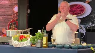 Oceania Cruises Sirena Cooking Demonstration at Sea Transatlantic Crossing [upl. by Elimac]