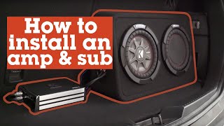 How to install an amp and sub in your car  Crutchfield video [upl. by Jehu334]