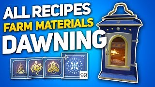 Destiny 2 The Dawning Ultimate Guide  How to Make All Recipes Farm Ingredients Upgrade Sparrow [upl. by Ahseekat]