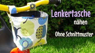 Lenkertasche  Nähanleitung  OHNE Schnittmuster  Nähtinchen [upl. by Nocam]